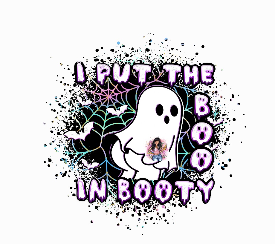 UV DTF Boo in Booty | The Risky Tumbler