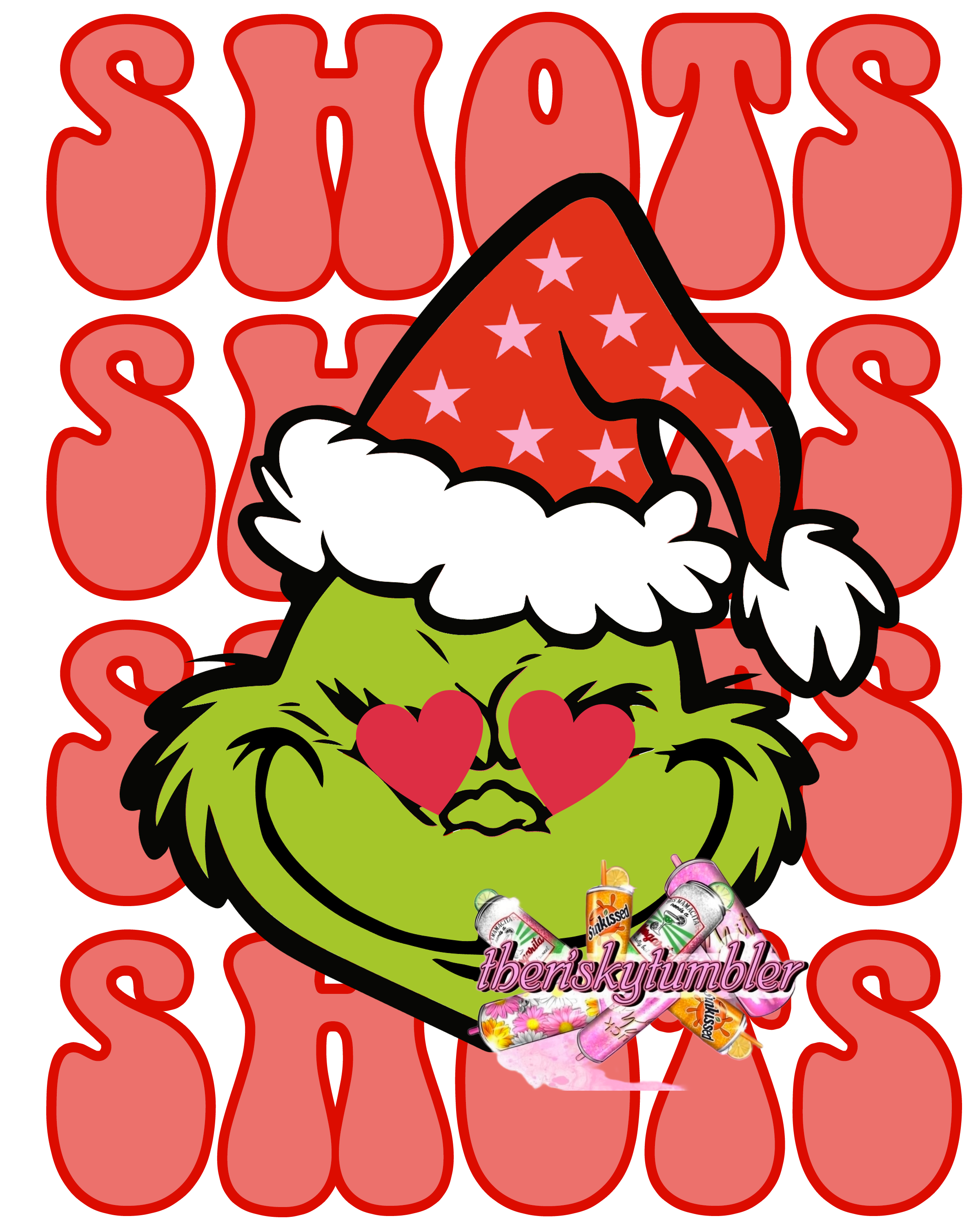 UV DTF SHOT SIZE 2″ Grinch shots red (custom) (Copy) The Risky Tumbler