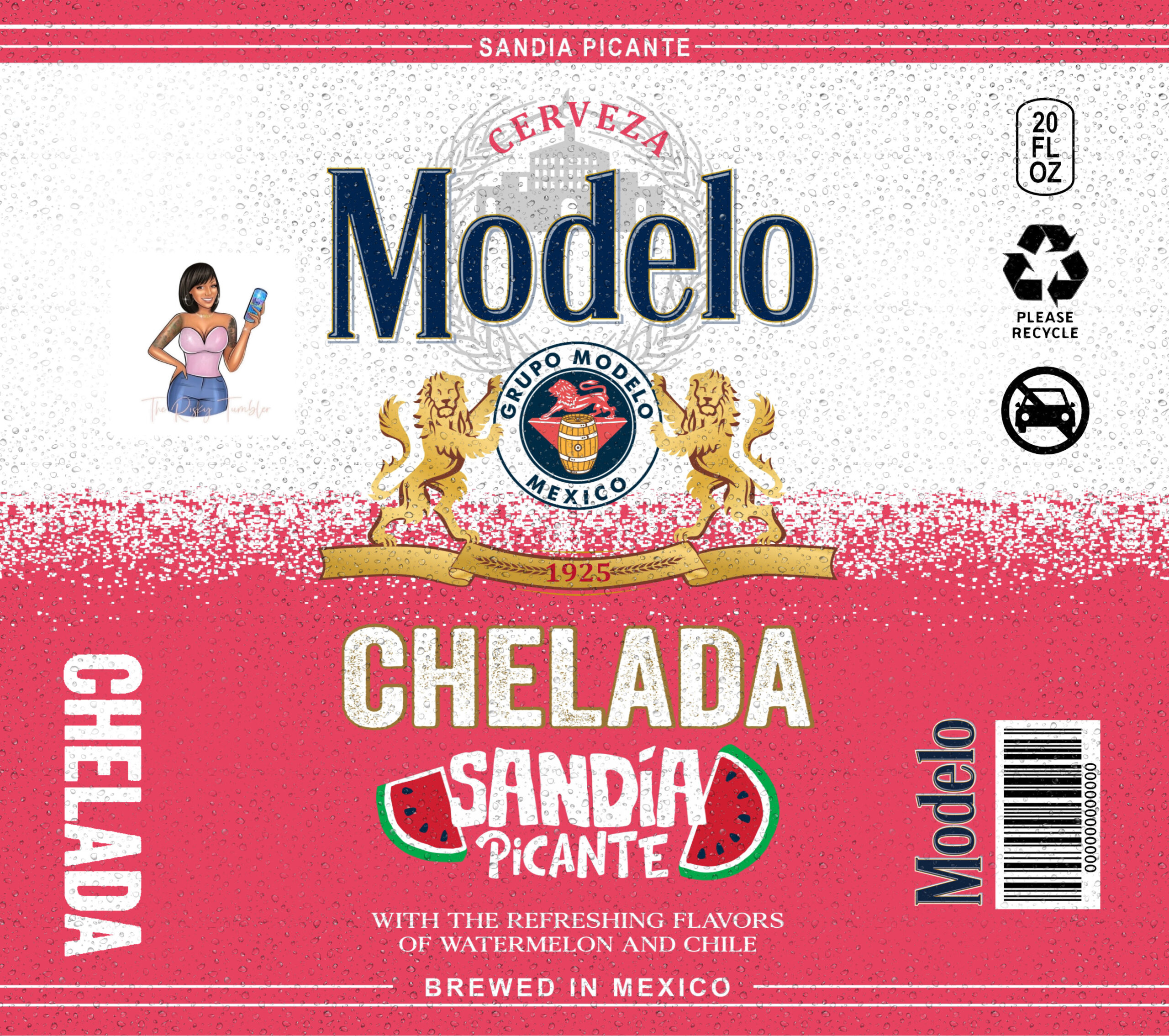 Mod Beer Watermelon 20oz Wrap | The Risky Tumbler