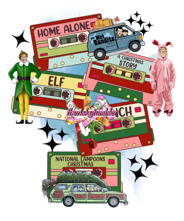 UV DTF Xmas Cassette Tapes The Risky Tumbler