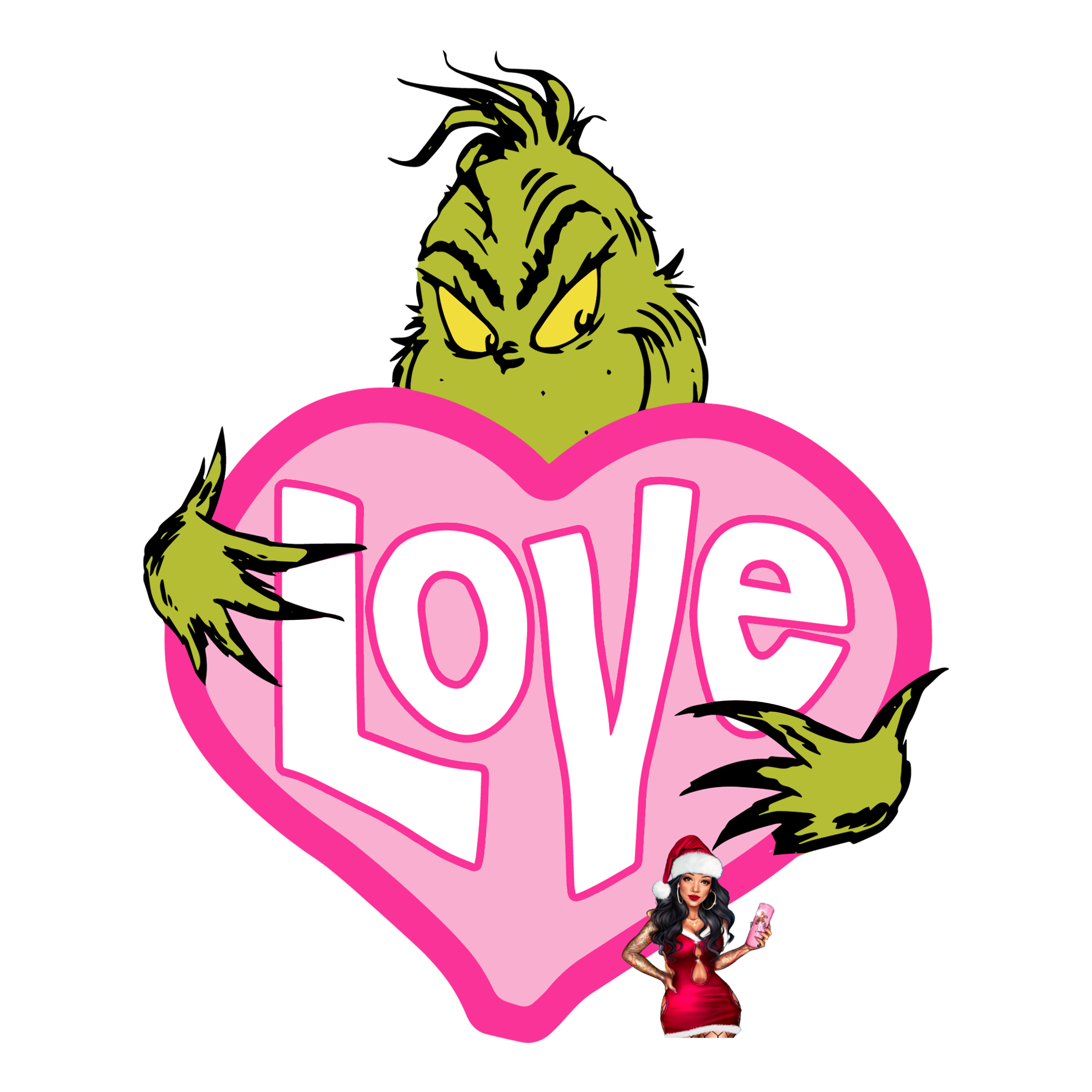 UV DTF Mean Love Decal custom has Matching Vinyl The Risky Tumbler