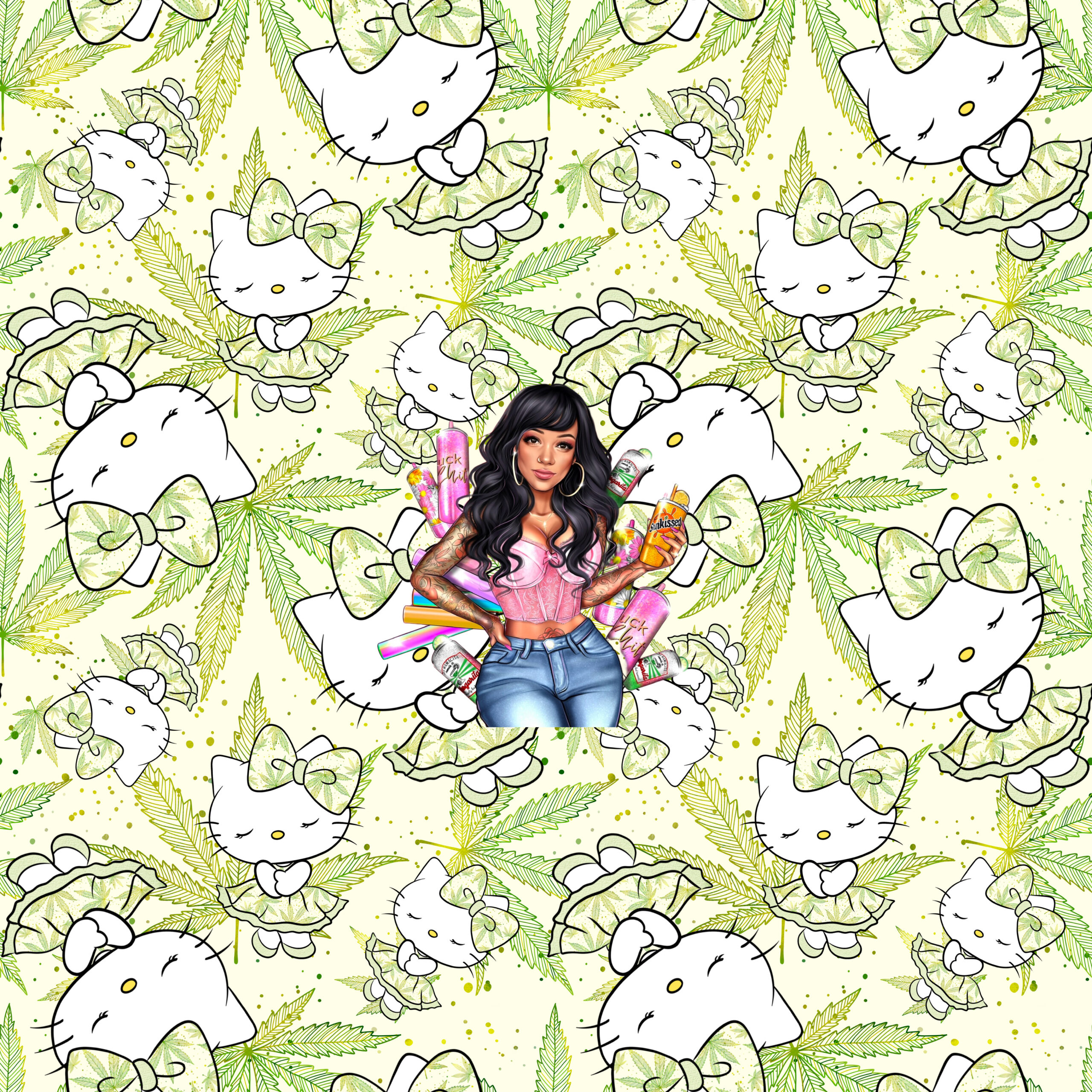 Stoner Kitty (has matching Decal) The Risky Tumbler