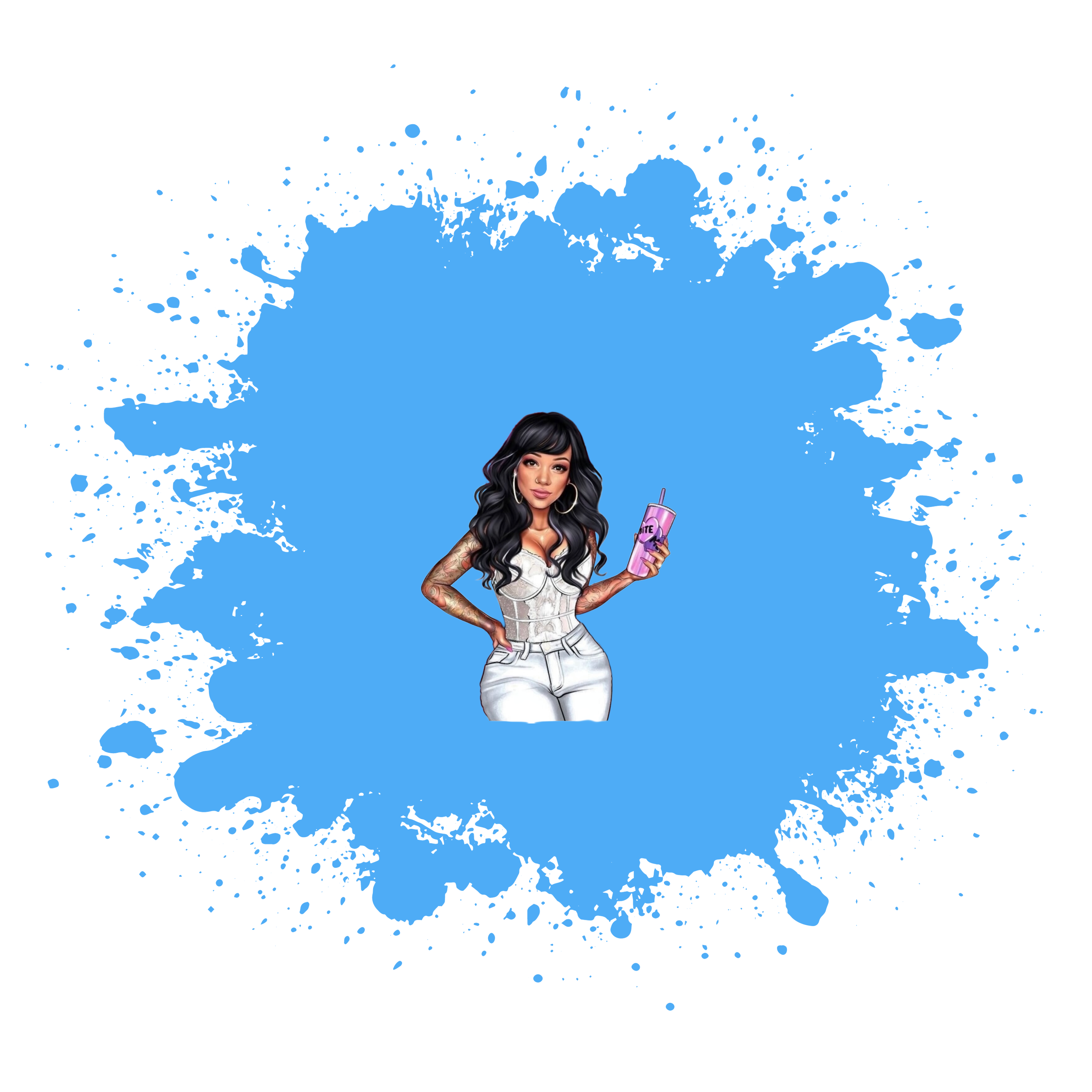 UV DTF Blue Spot 5×5 The Risky Tumbler